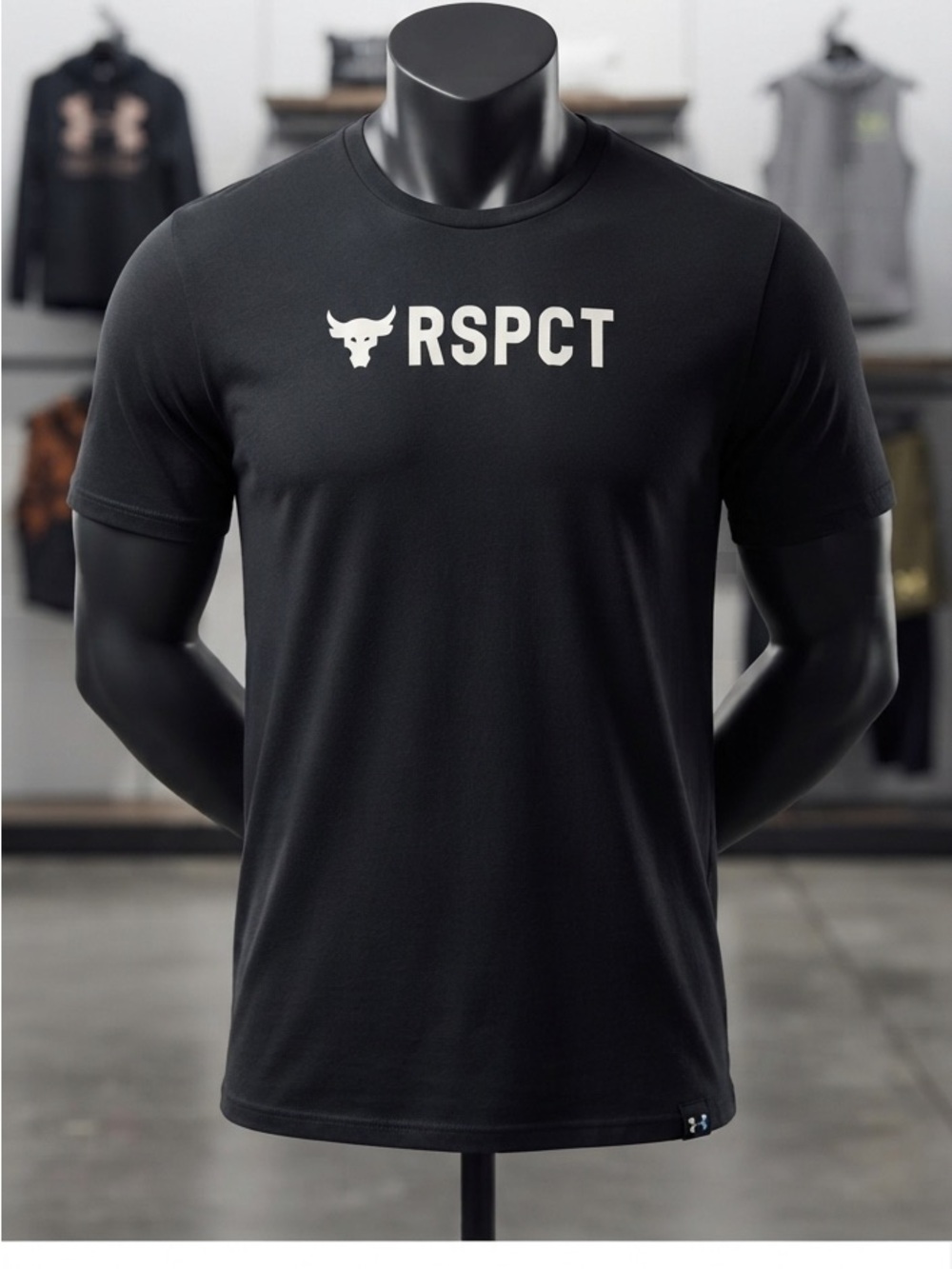 Under Armour Black RSPCT Logo Short Sleeve Tee The Rock